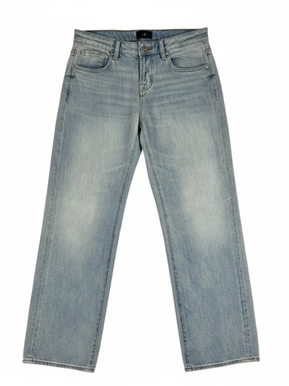 7 For All Mankind Light Blue Straight Leg Jeans MRSP $248
